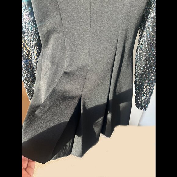 NWOT, Vintage Lulu Bravo Blazer, Iridescent Beaded Sleeves, Sz 12  - Picture 14 of 16